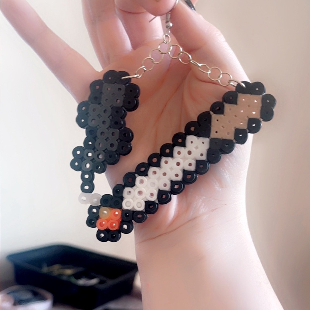 Smoking Pixels Cigarette Earrings